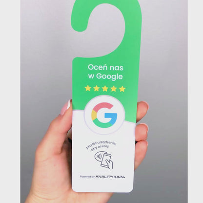 Zawieszka hotelowa z NFC i kodem QR