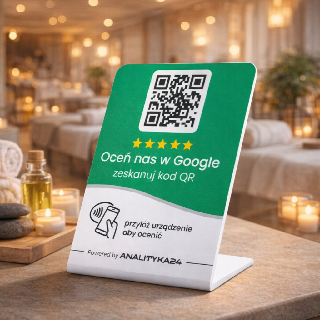 Prezenter NFC w salonie spa