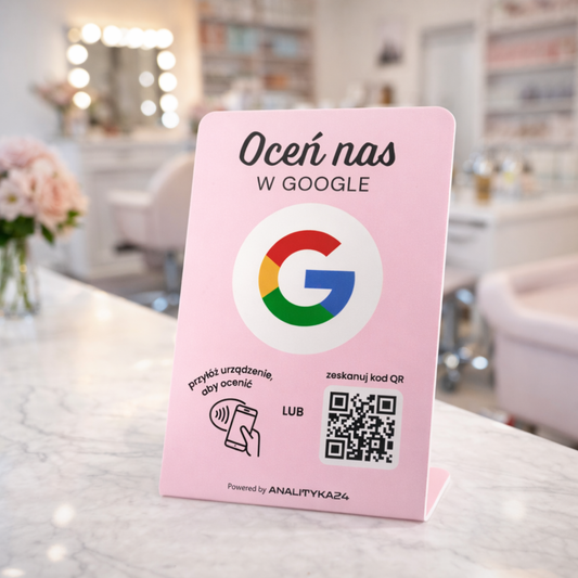 różowy prezenter w salonie beauty