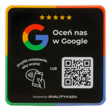 Tabliczka 3D NFC kwadratowa do opinii Google