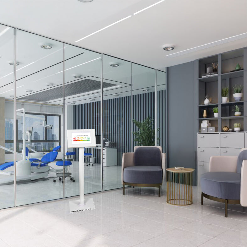 Stacjonarne stanowisko do zbierania opinii google review dla sklepów i lokali.