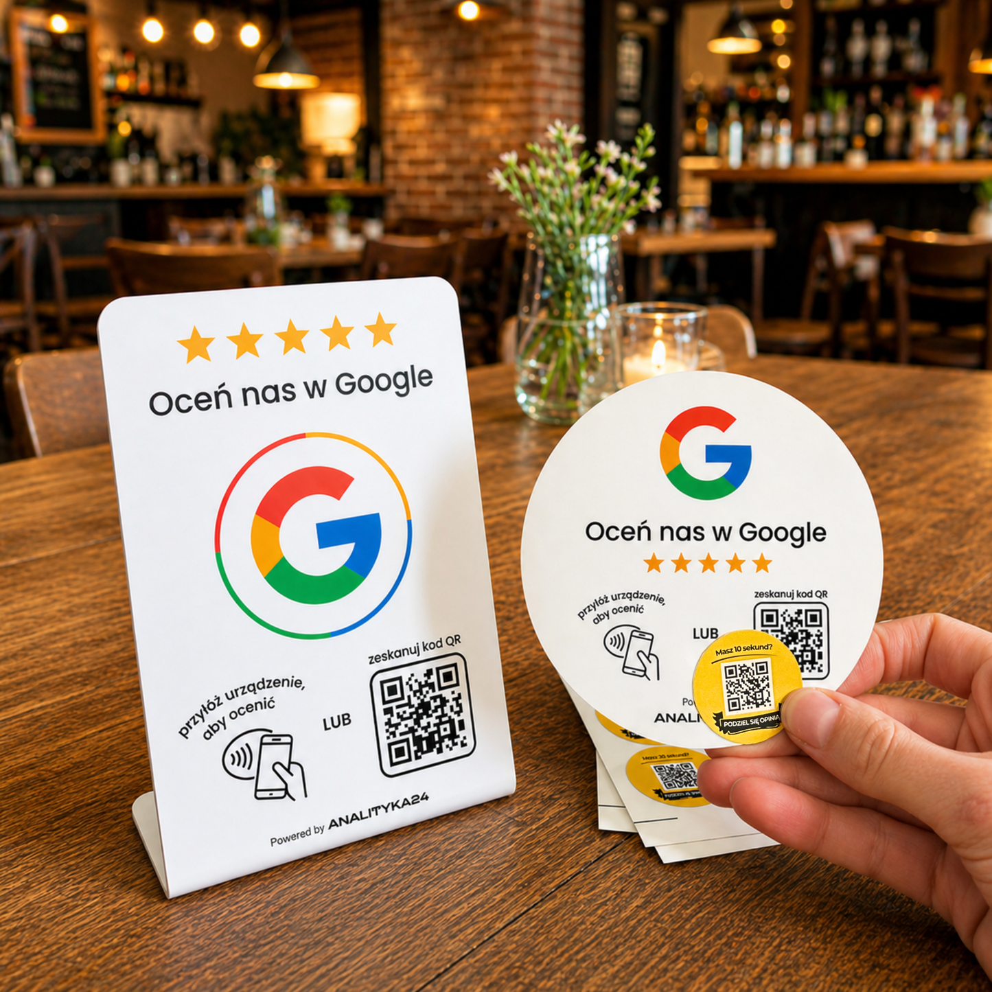 zestaw nfc do opinii google dla restauracji
