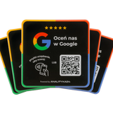 Zestaw 5 szt. plakietek 3D NFC kwadratowych – do opinii Google